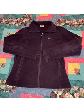 Columbia Women's Medium Purple Outdoor Fleece Jacket Cozy Warm Full Zip